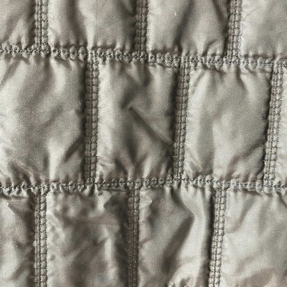 Italian Designer, CRISTINAEFFE, Black/Denim Quilted Puffer Coat. - Picture 7 of 11